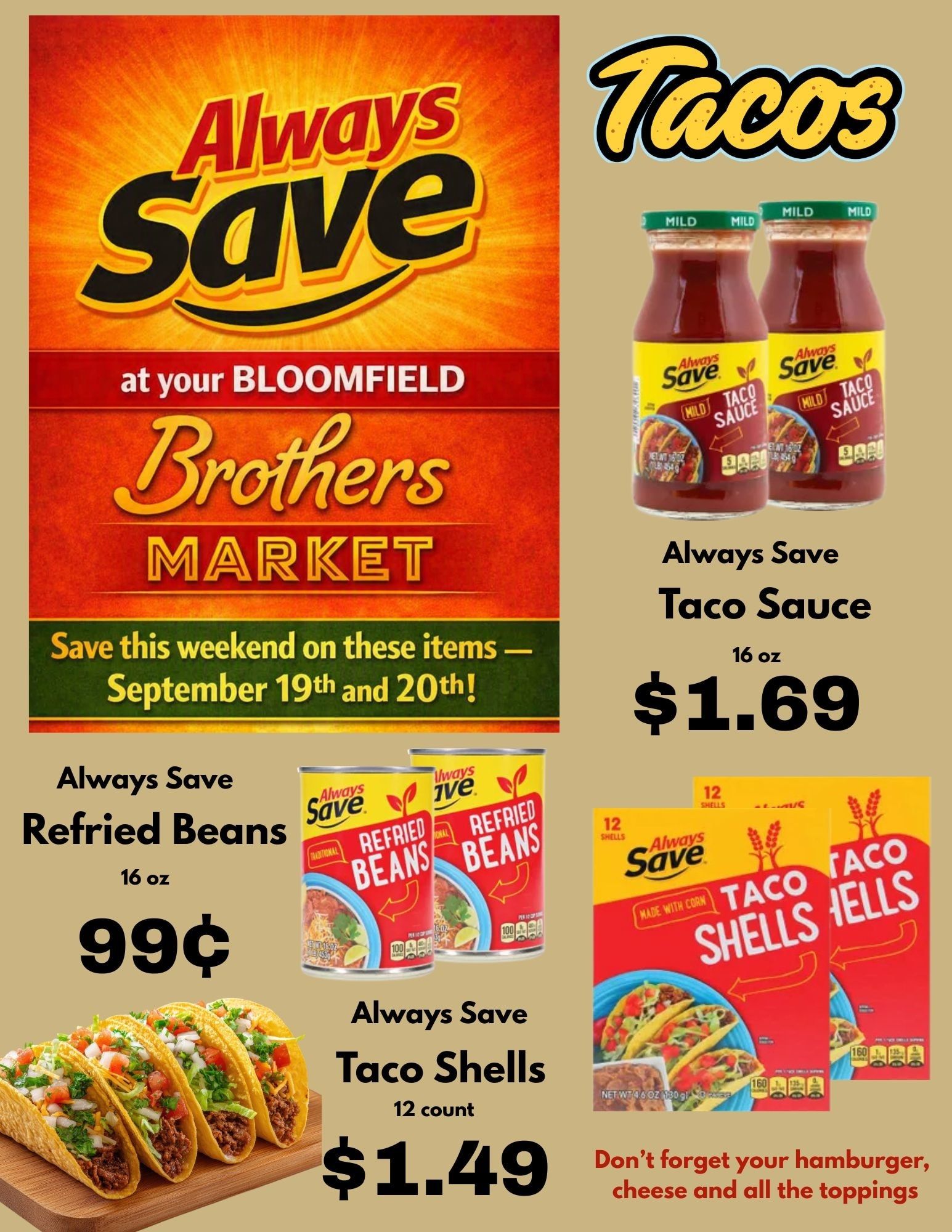 Brothers Market (207 E. Locust, Bloomfield, IA) 2 Day Special Weekly Ad September 19 - 20, 2026