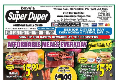 Dave's Super Duper Weekly Ad September 18 - 24, 2026