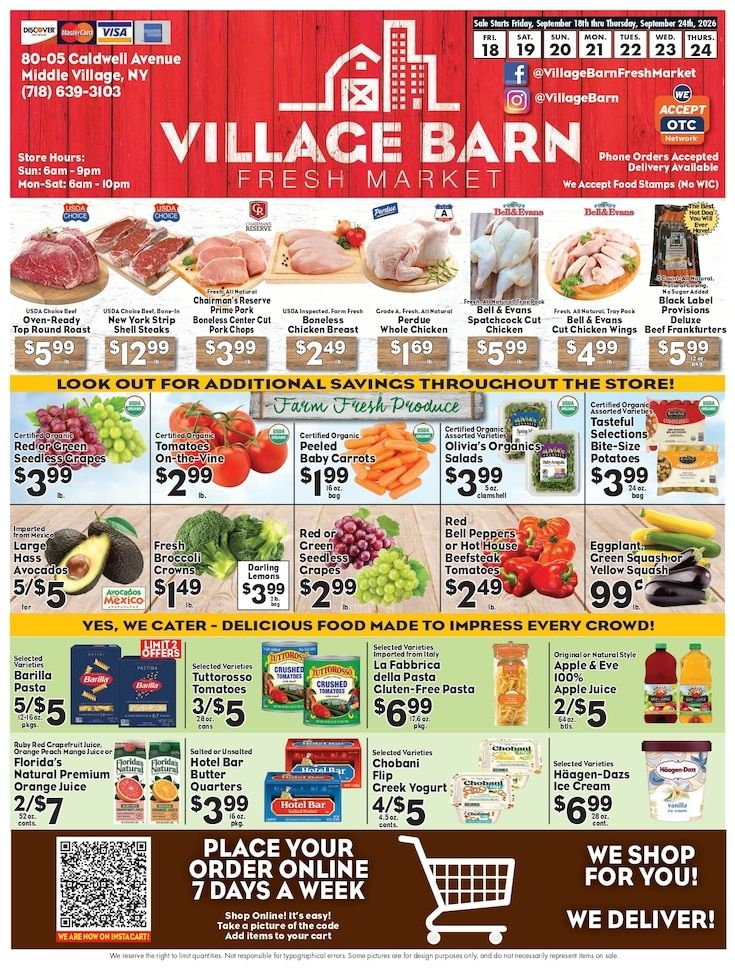 Village Barn Fresh Market Weekly Ad September 18 - 24, 2026