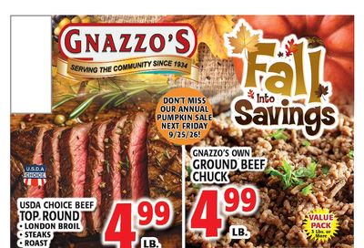 Gnazzo's Food Center Weekly Ad September 16 - 22, 2026