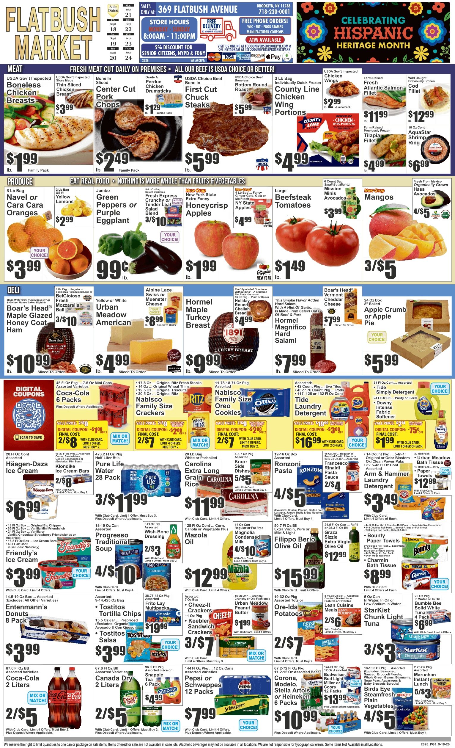 Flatbush Market (369 Flatbush Avenue, Brooklyn, NY) Weekly Ad September 18 - 24, 2026