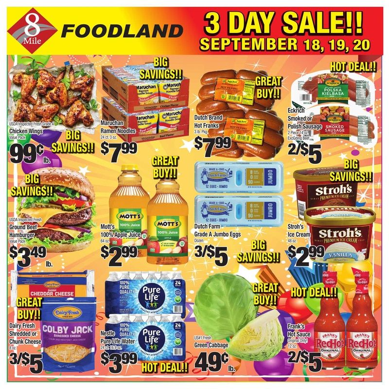 8 Mile Foodland Weekly Ad September 16 - 22, 2026