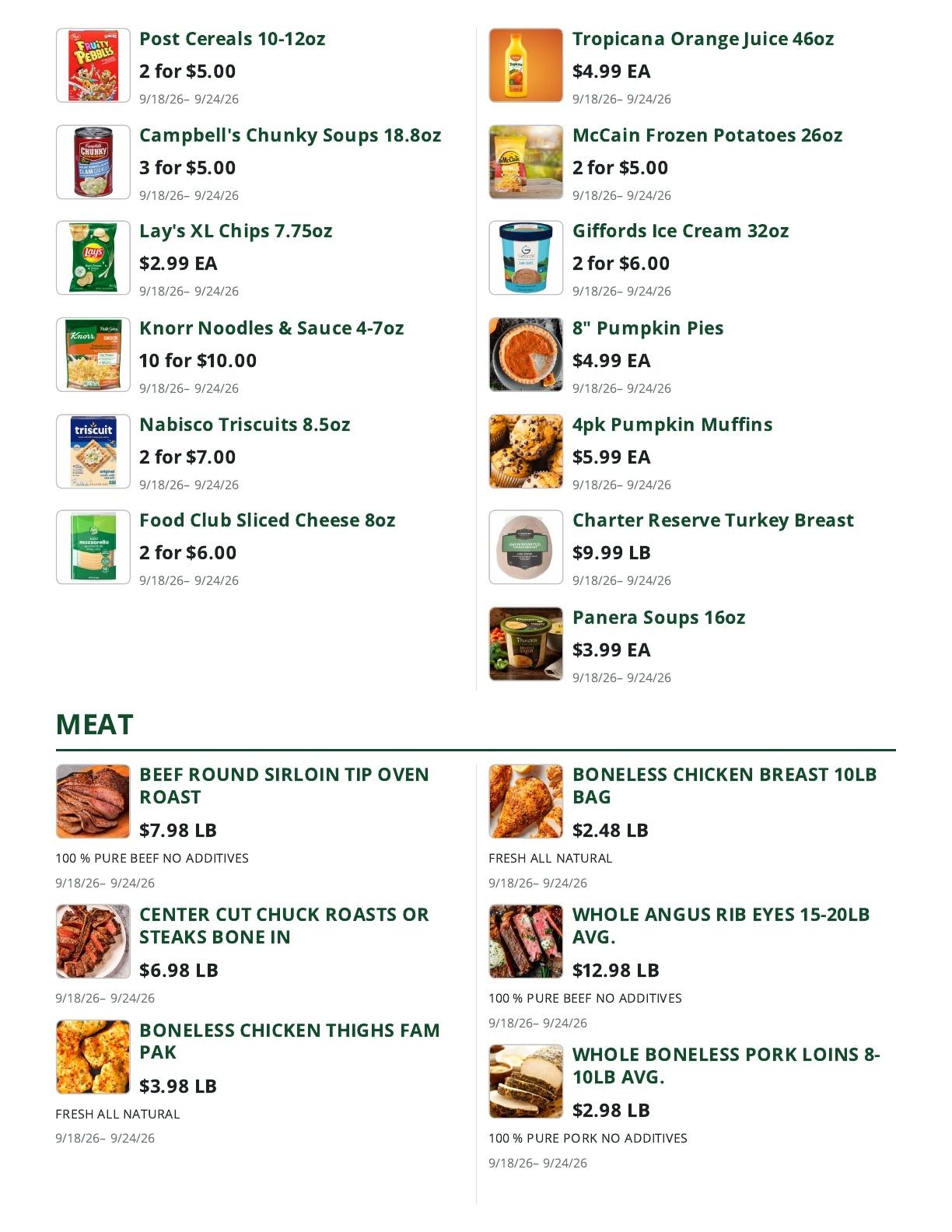 Bob's Butcher & Basket Weekly Ad September 18 - 24, 2026