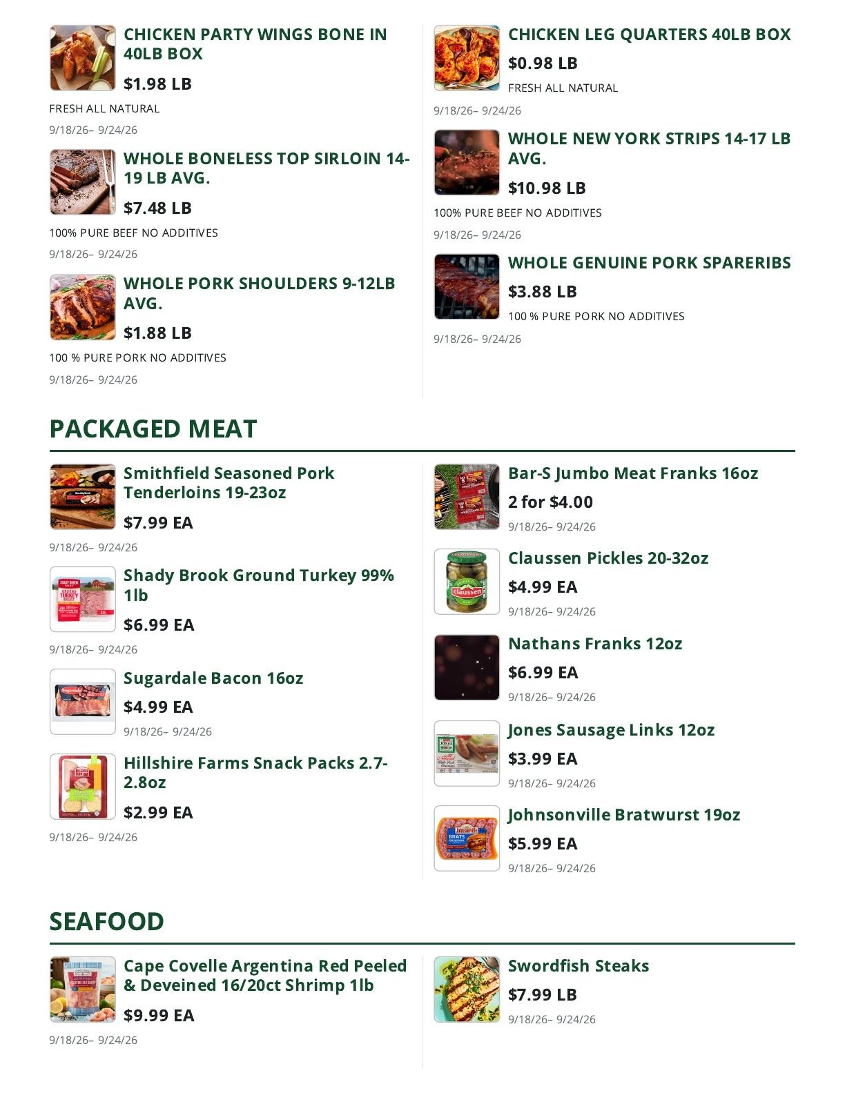 Bob's Butcher & Basket Weekly Ad September 18 - 24, 2026