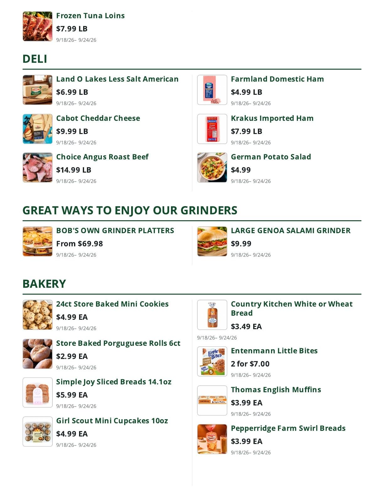 Bob's Butcher & Basket Weekly Ad September 18 - 24, 2026