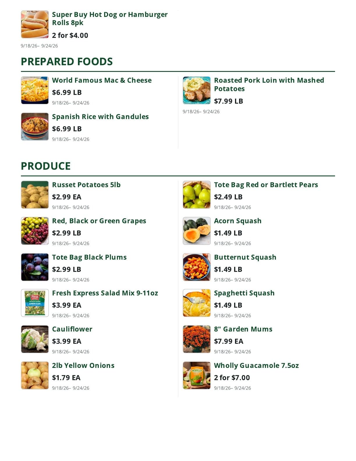 Bob's Butcher & Basket Weekly Ad September 18 - 24, 2026