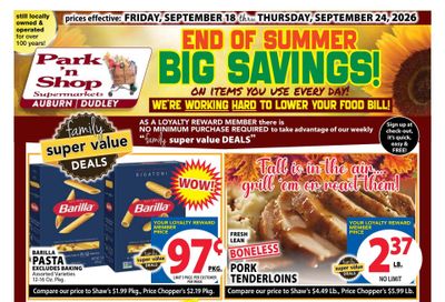 Park 'n Shop Weekly Ad September 18 - 24, 2026