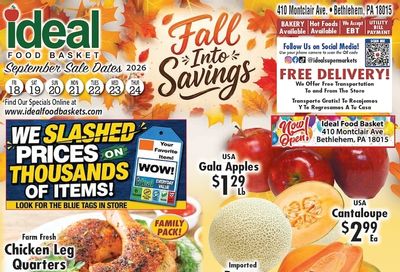 Ideal Food Basket (Bethlehem, PA) Weekly Ad September 18 - 24, 2026