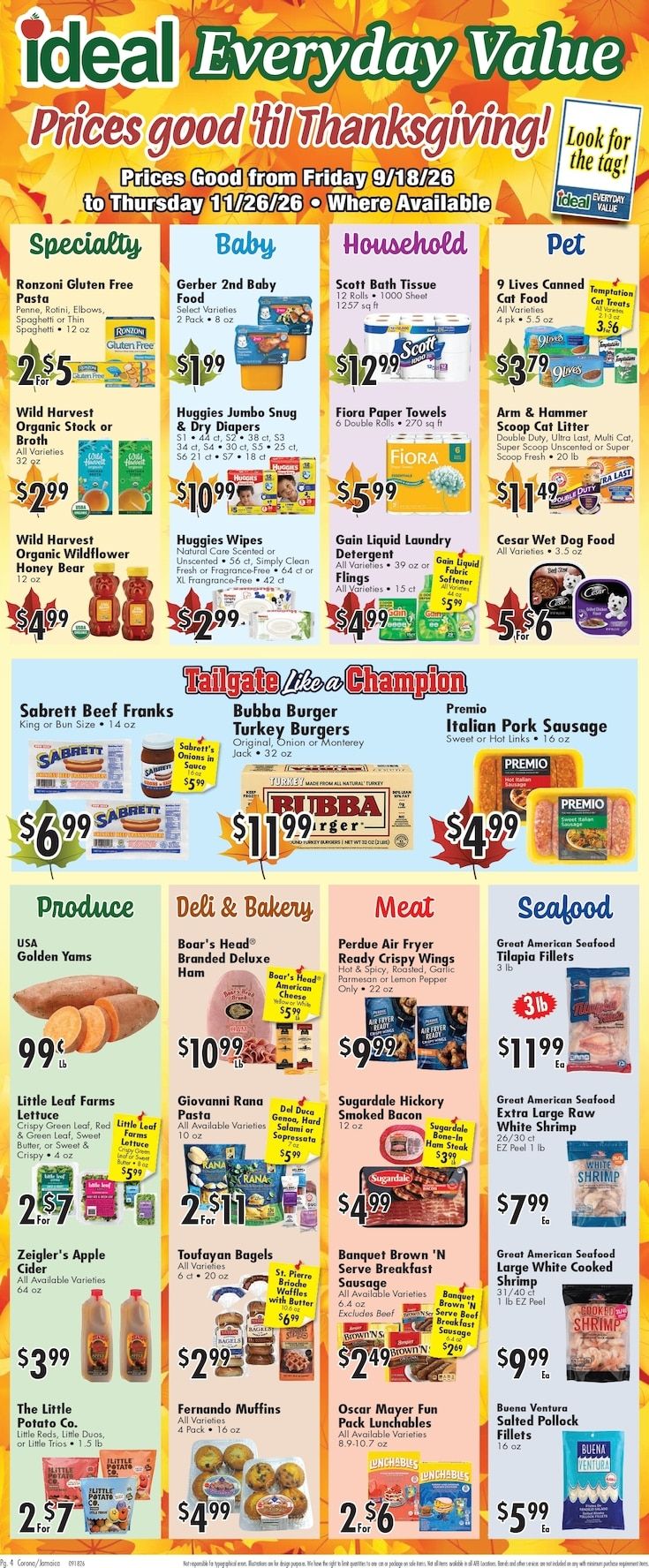 Ideal Food Basket (Corona and Jamaica, NY) Weekly Ad September 18 - 24, 2026