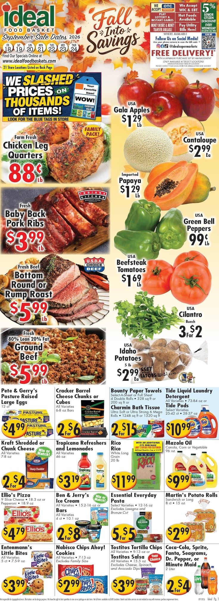 Ideal Food Basket (New Jersey, New York) Weekly Ad September 18 - 24, 2026