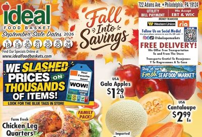 Ideal Food Basket (Philadelphia, PA) Weekly Ad September 18 - 24, 2026