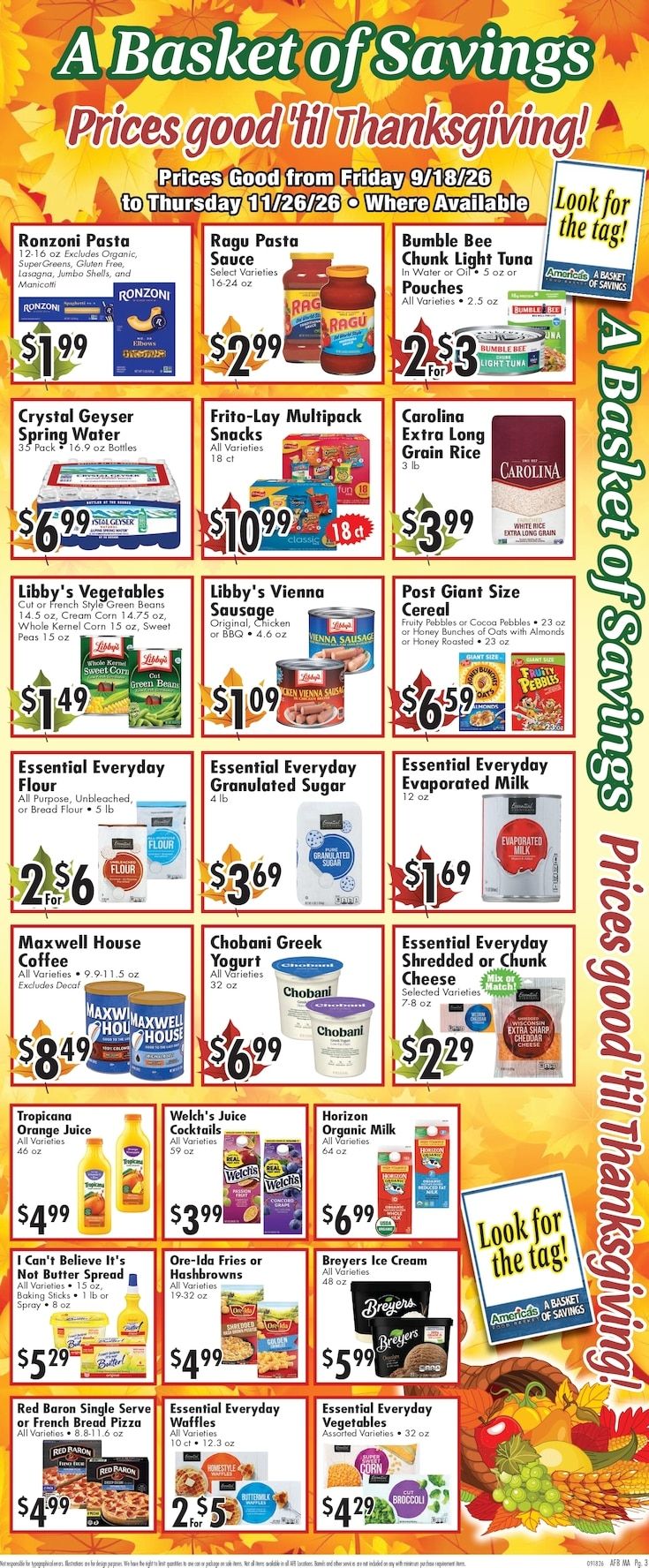 America's Food Basket (Massachusetts) Weekly Ad September 18 - 24, 2026
