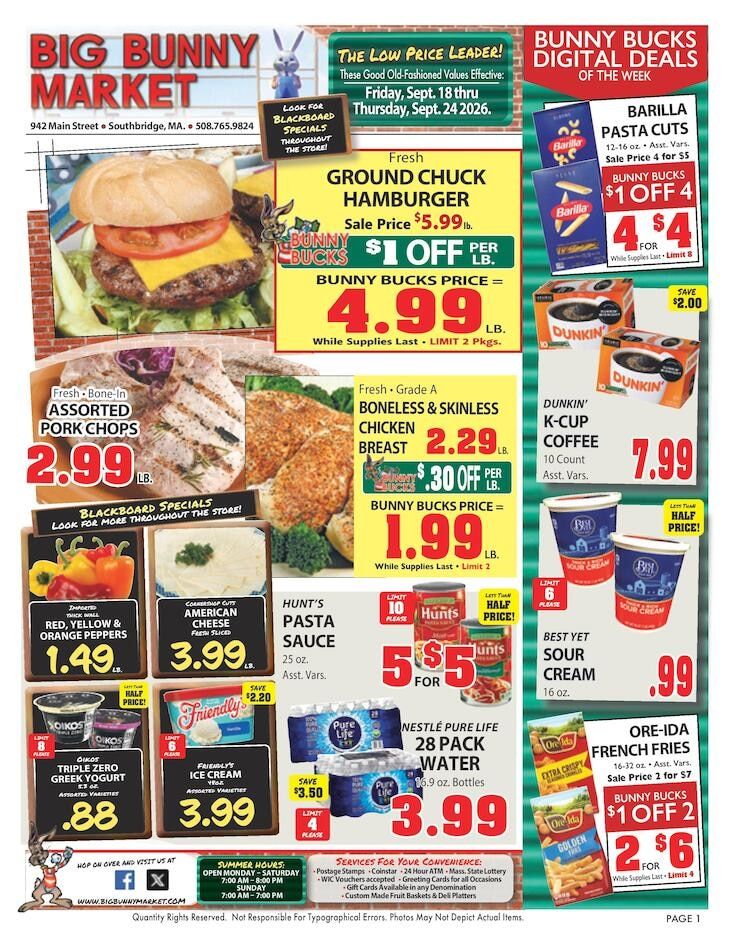Big Bunny Market Weekly Ad September 18 - 24, 2026