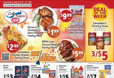 Lake Region IGA Weekly Ad September 18 - 24, 2026