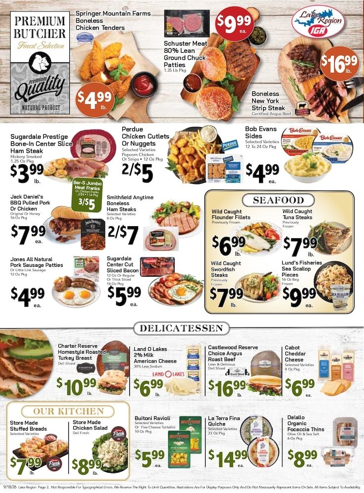 Lake Region IGA Weekly Ad September 18 - 24, 2026