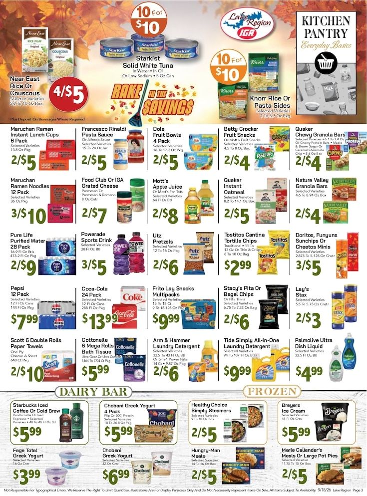 Lake Region IGA Weekly Ad September 18 - 24, 2026