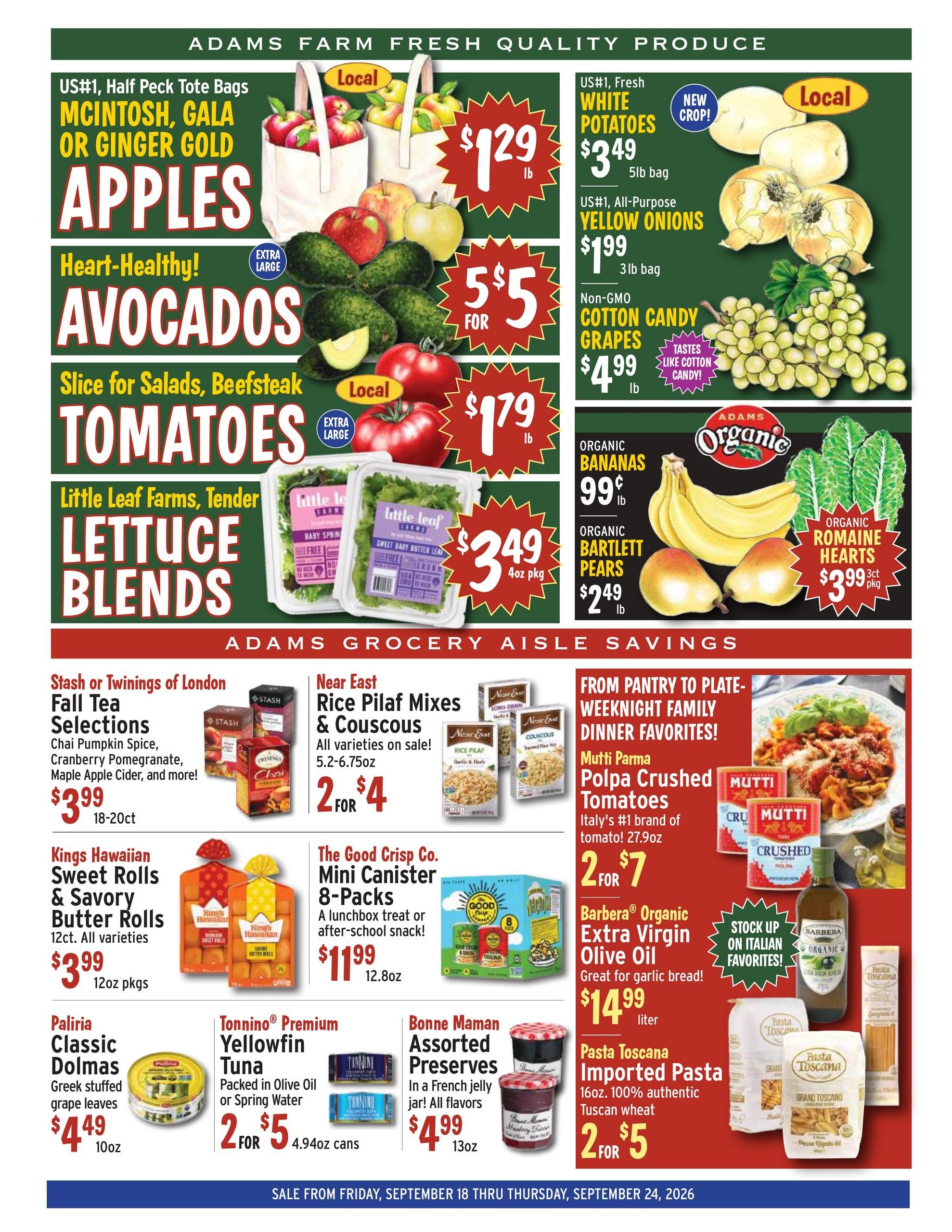 Adams Fairacre Farms Weekly Ad September 18 - 24, 2026