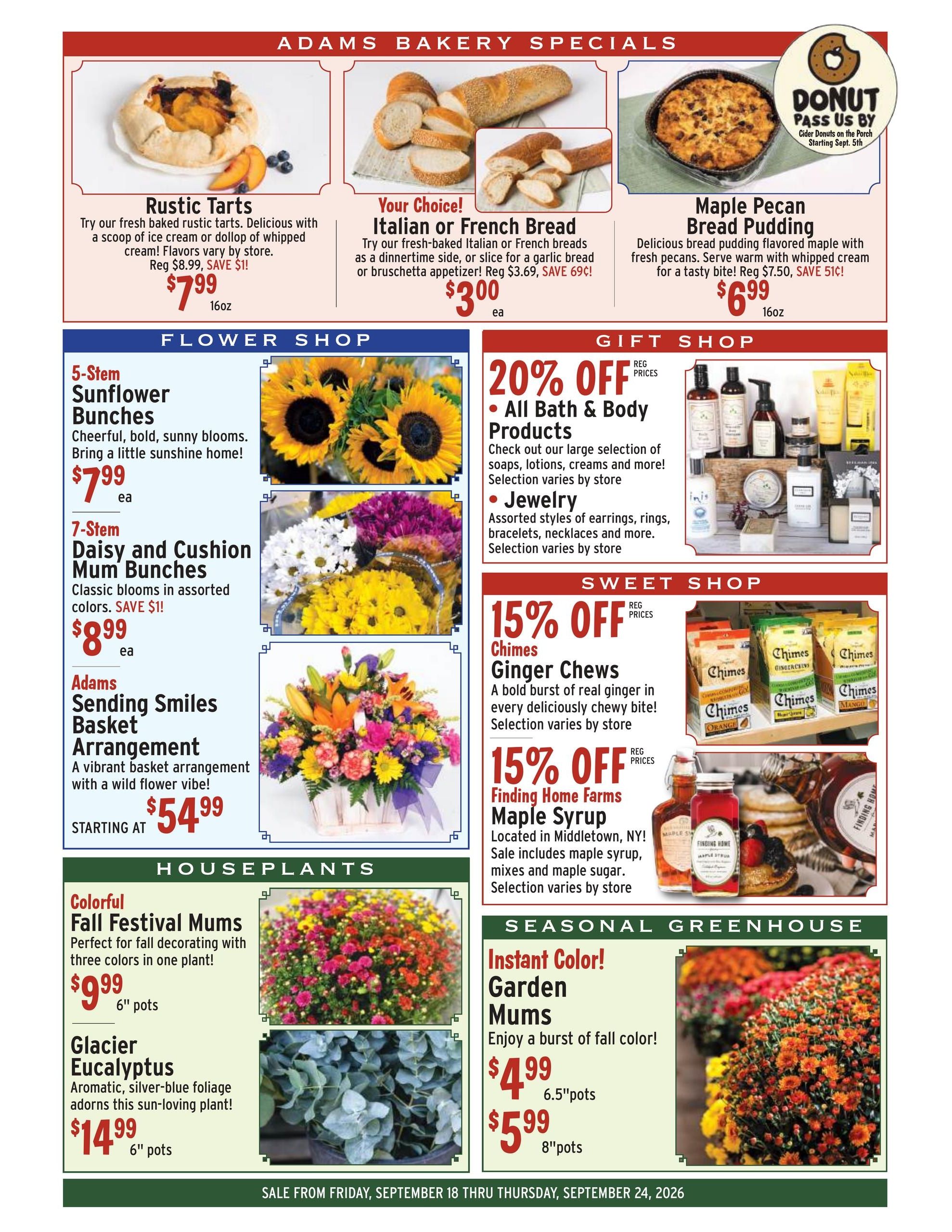 Adams Fairacre Farms Weekly Ad September 18 - 24, 2026