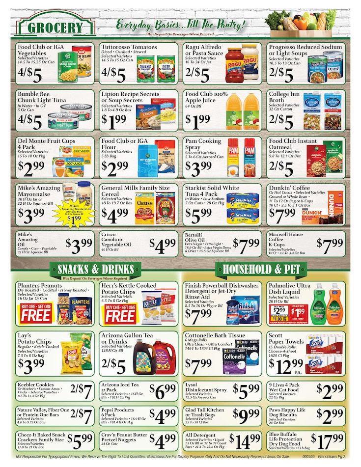Frenchtown Market Weekly Ad September 25 - October 1, 2026