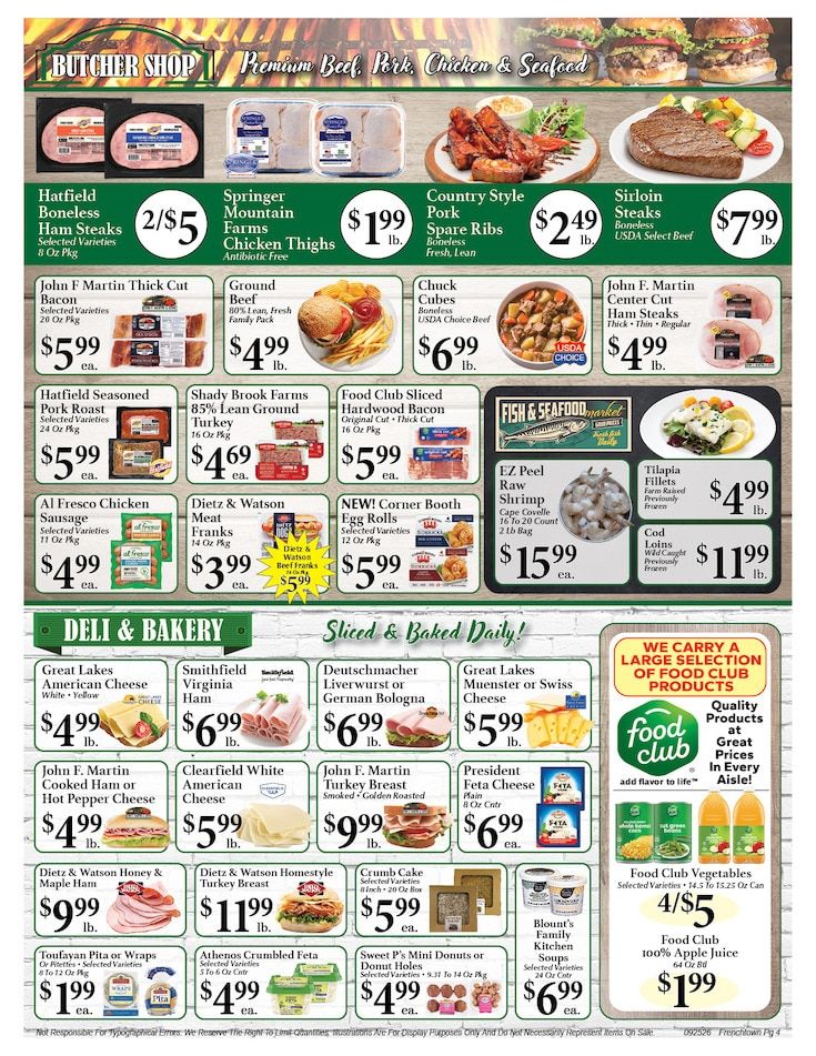 Frenchtown Market Weekly Ad September 25 - October 1, 2026