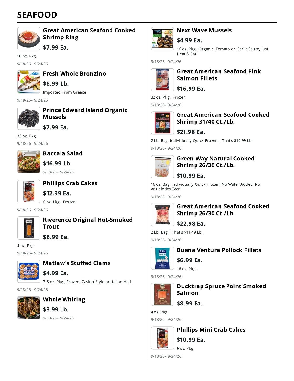 La Bella Marketplace (Staten Island, NY) Weekly Ad September 18 - 24, 2026