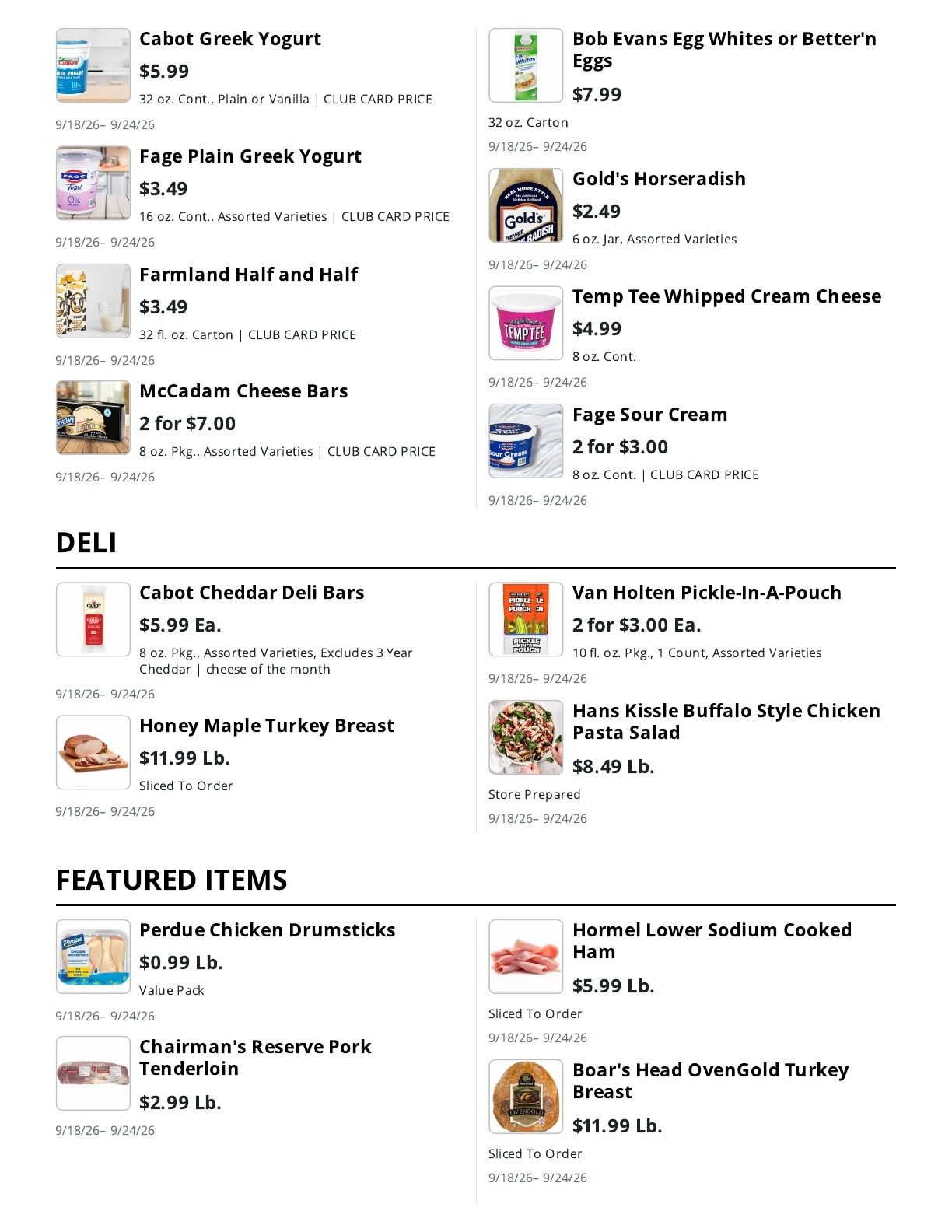 La Bella Marketplace (Staten Island, NY) Weekly Ad September 18 - 24, 2026