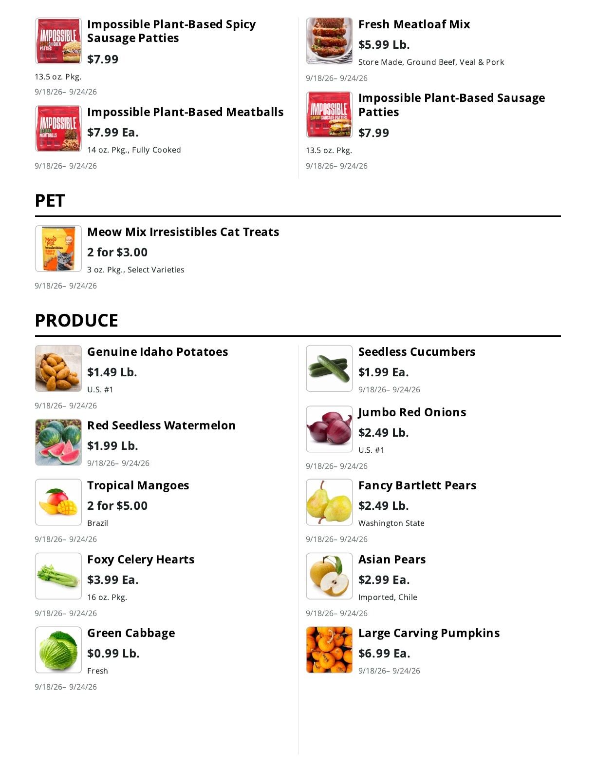 La Bella Marketplace (Brooklyn, NY) Weekly Ad September 18 - 24, 2026