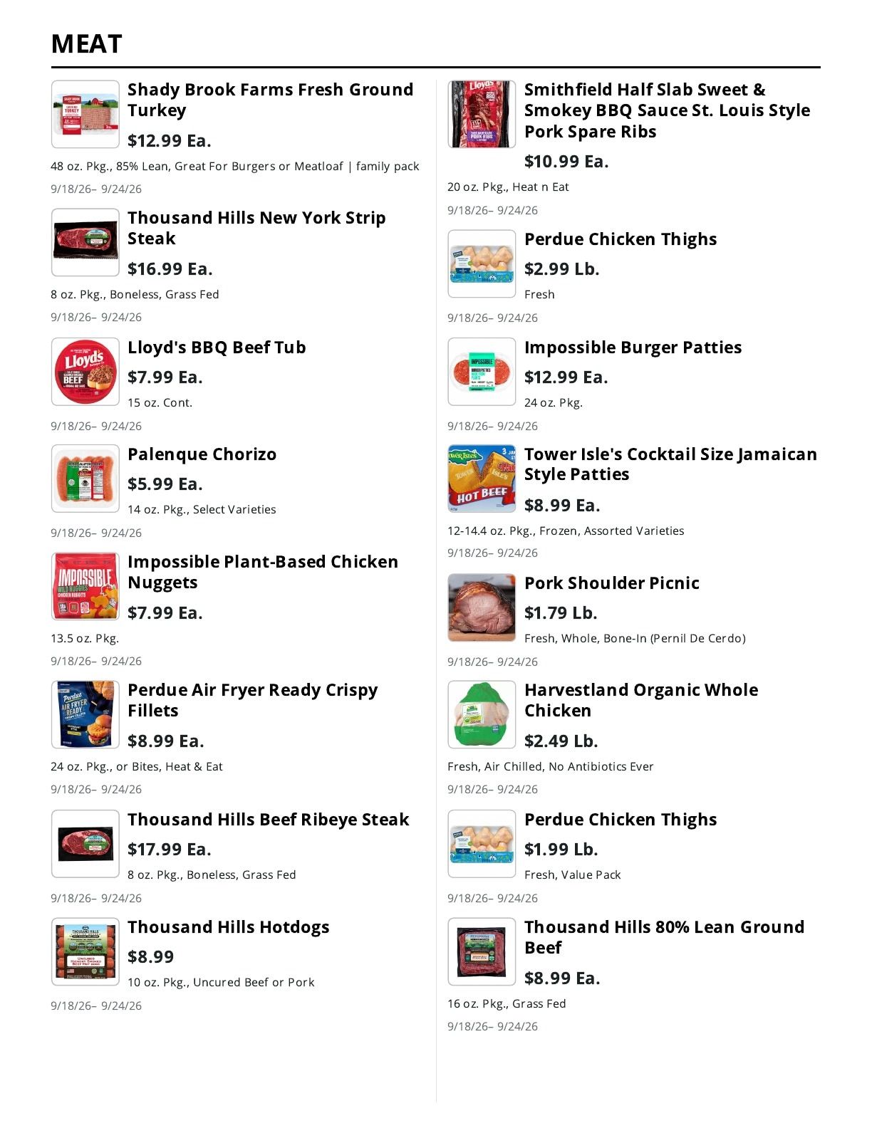 La Bella Marketplace (Brooklyn, NY) Weekly Ad September 18 - 24, 2026