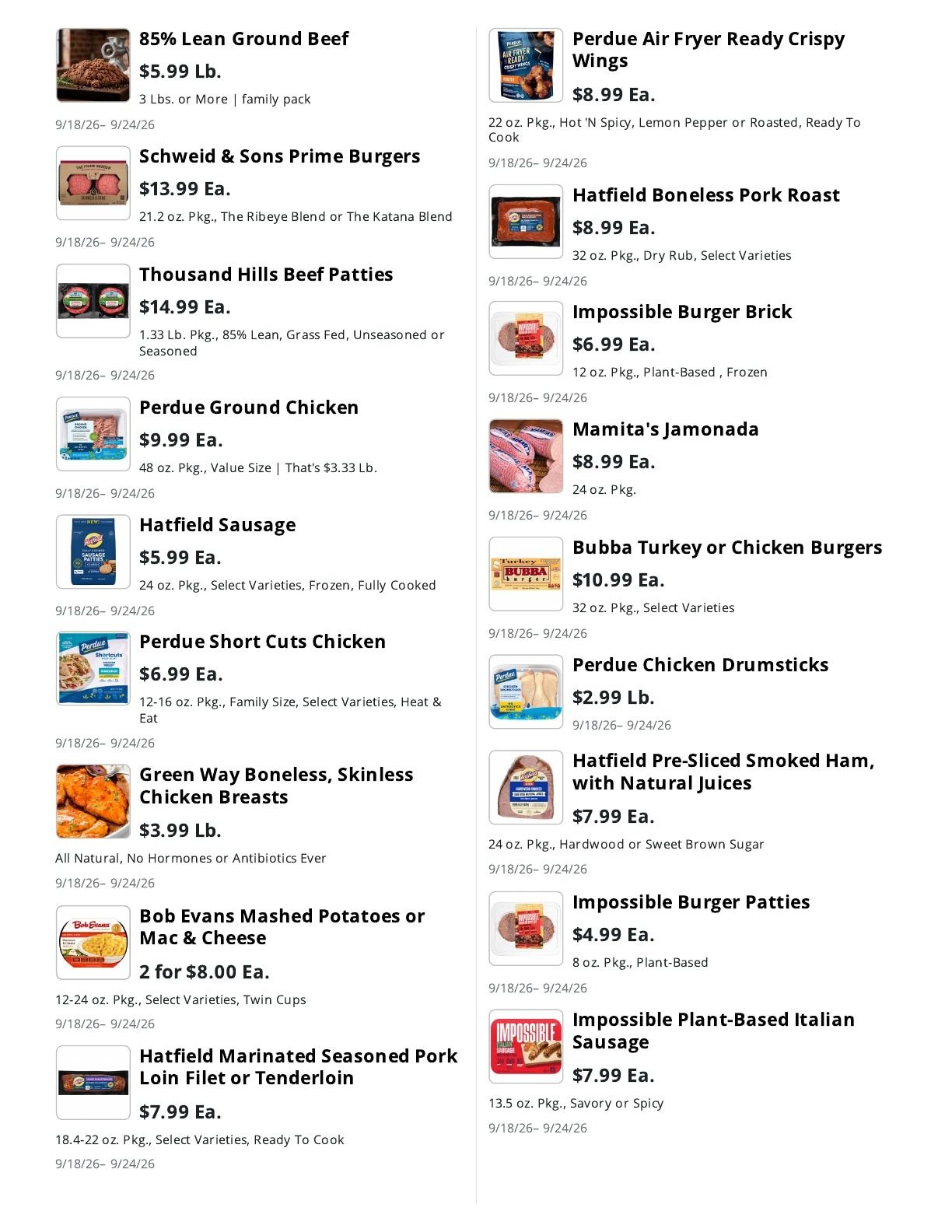 La Bella Marketplace (Brooklyn, NY) Weekly Ad September 18 - 24, 2026
