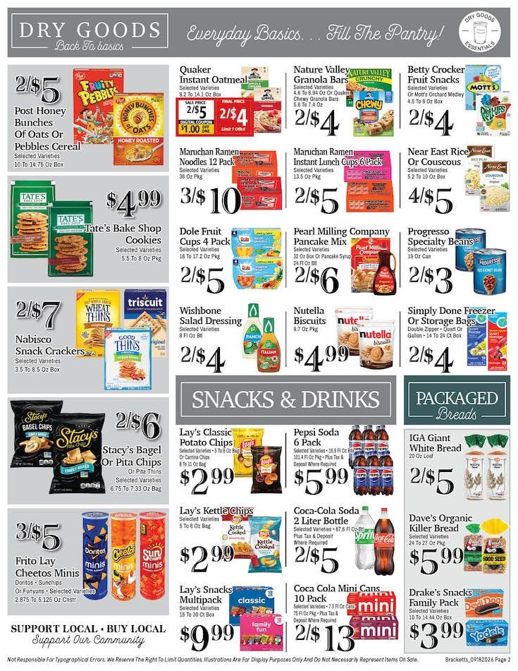 Brackett's Market Weekly Ad September 18 - 24, 2026