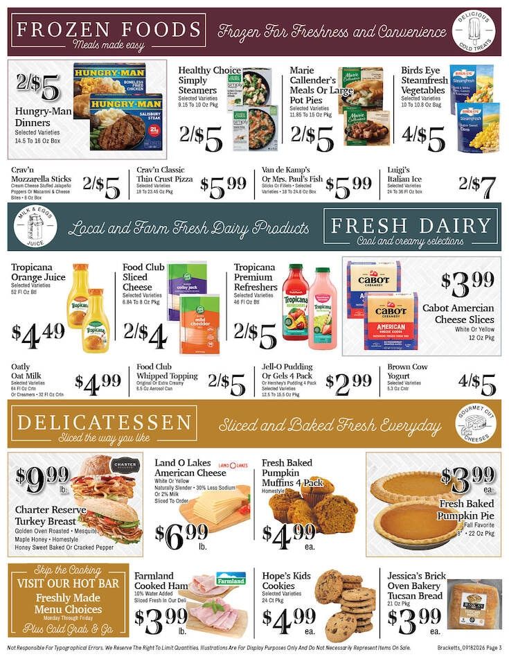 Brackett's Market Weekly Ad September 18 - 24, 2026