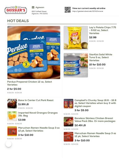 Geissler's Supermarket Weekly Ad September 18 - 24, 2026