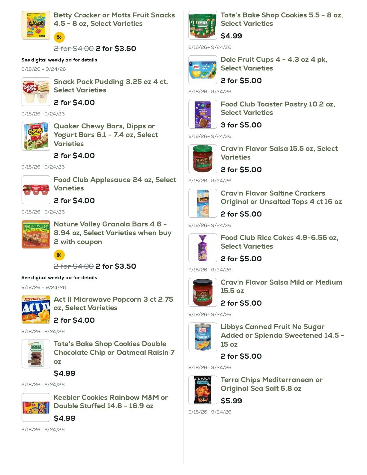 Geissler's Supermarket Weekly Ad September 18 - 24, 2026