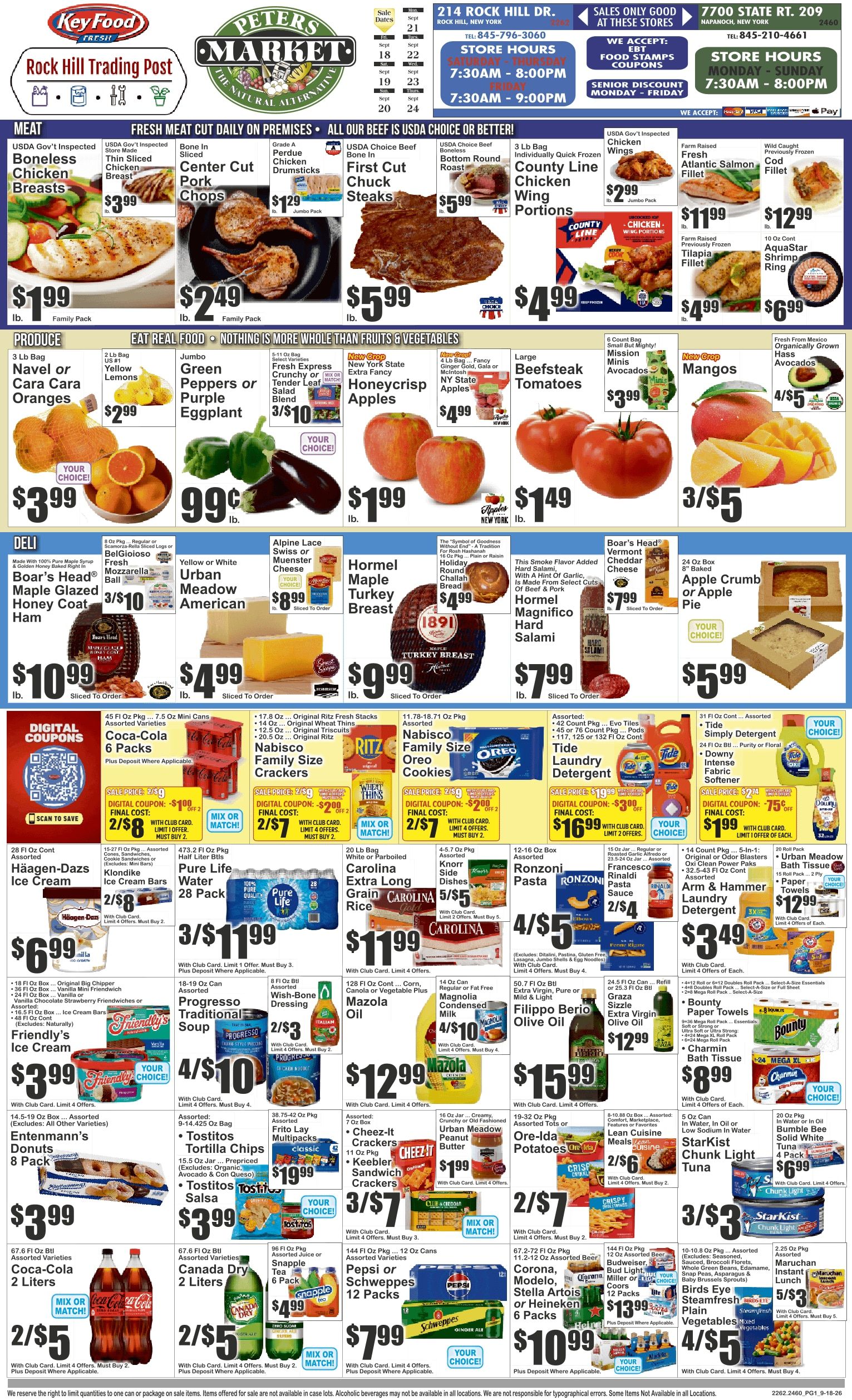 Peter's Market (7700 Route 209, Napanoch, NY) Key Food 09/18 - 09/24 Preview Weekly Ad September 18 - 24, 2026