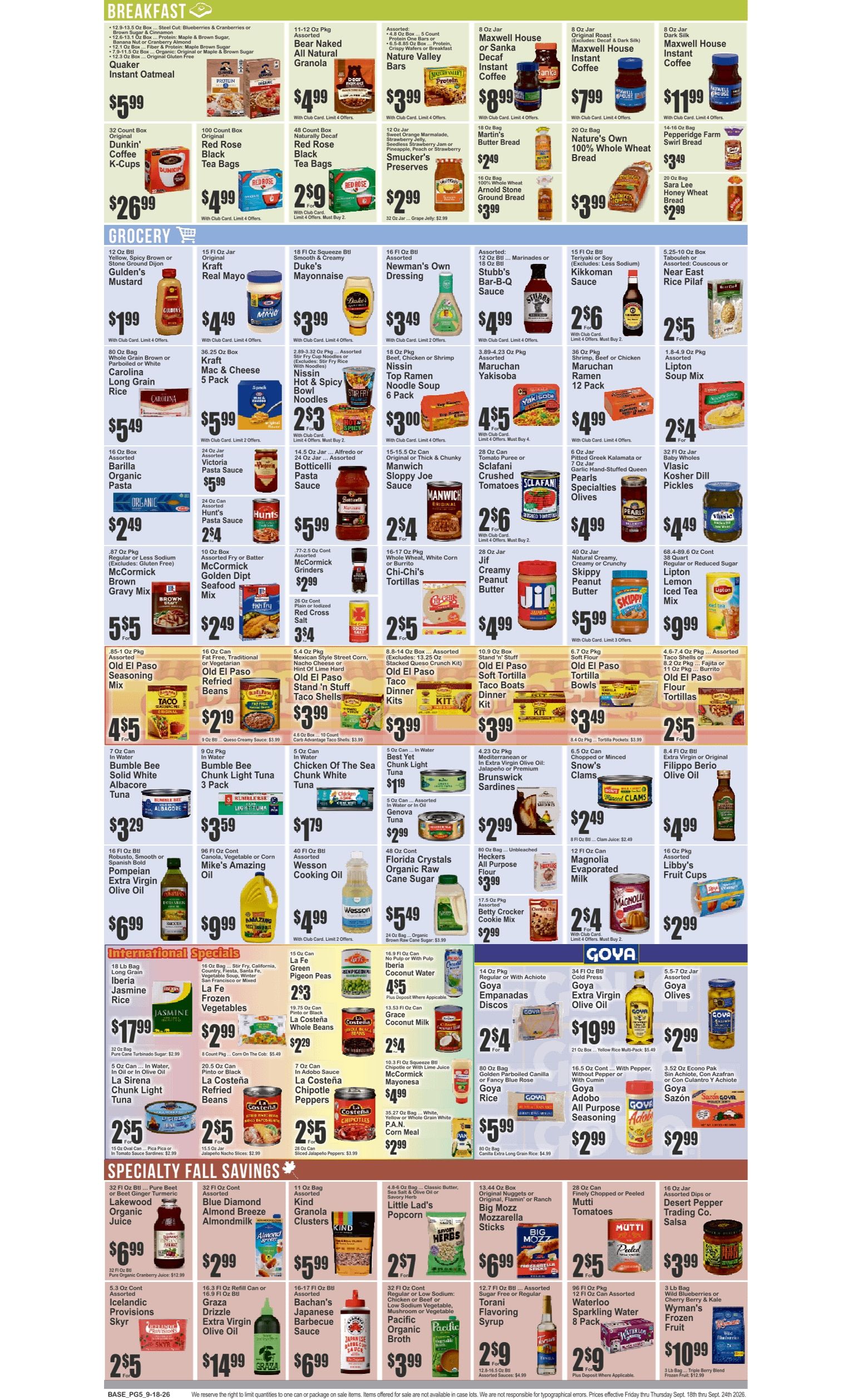 Peter's Market (7700 Route 209, Napanoch, NY) Key Food 09/18 - 09/24 Preview Weekly Ad September 18 - 24, 2026