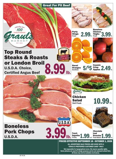 Graul's Market (Parkton, MD) Weekly Ad September 19 - October 1, 2026