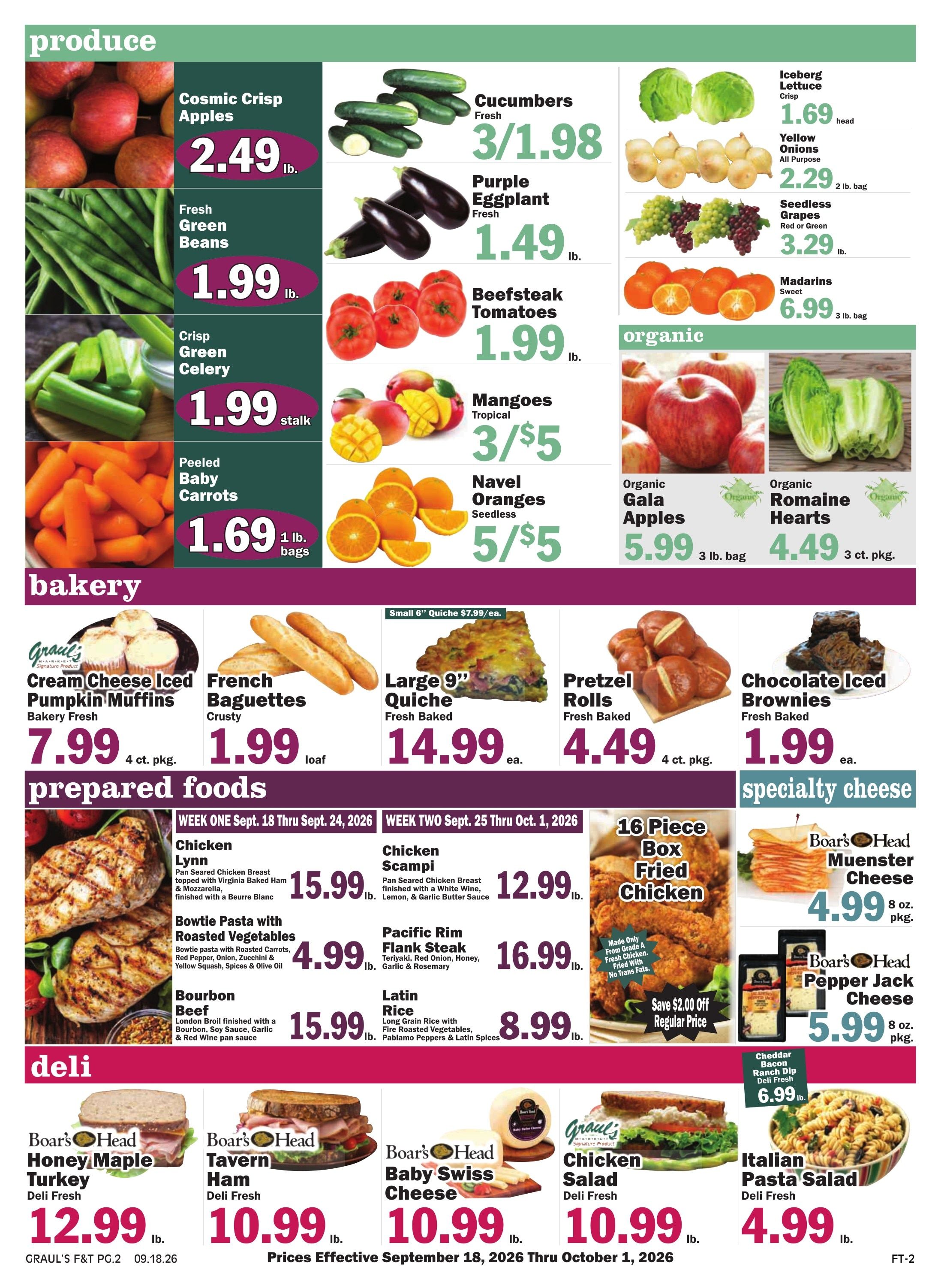 Graul's Market (Parkton, MD) Weekly Ad September 19 - October 1, 2026