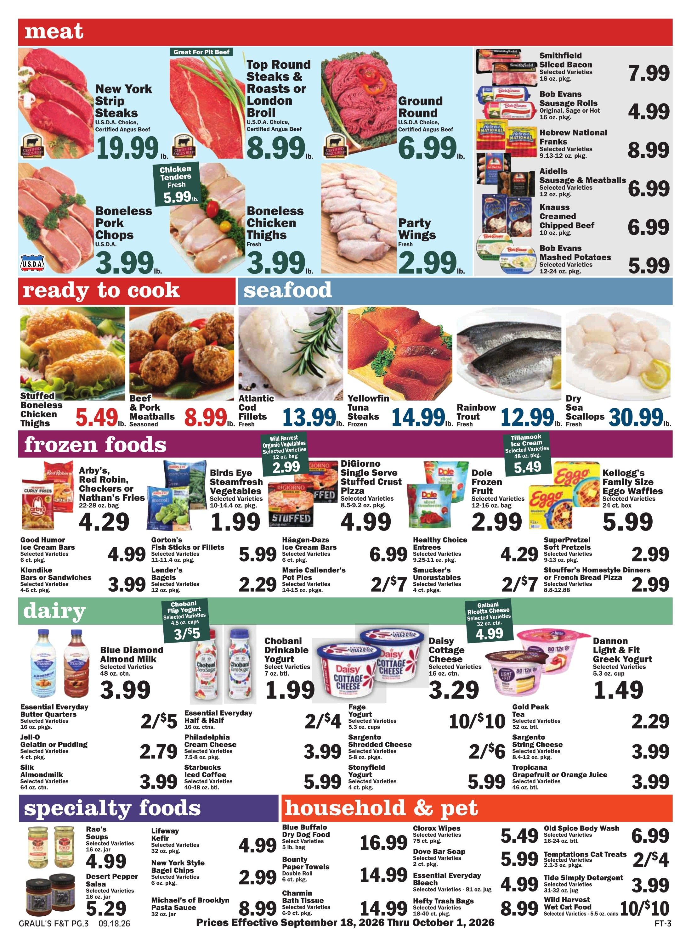 Graul's Market (Parkton, MD) Weekly Ad September 19 - October 1, 2026