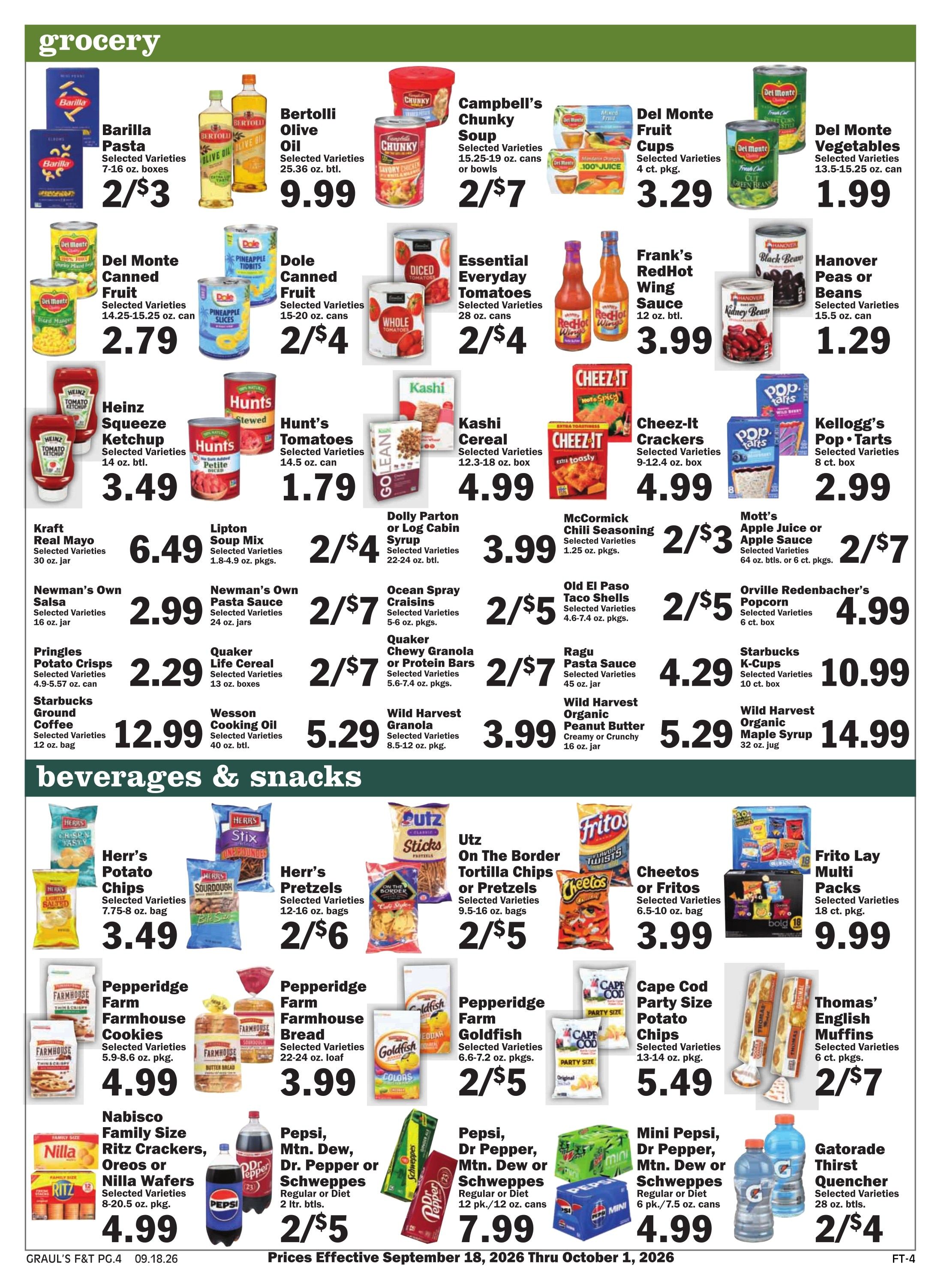 Graul's Market (Parkton, MD) Weekly Ad September 19 - October 1, 2026
