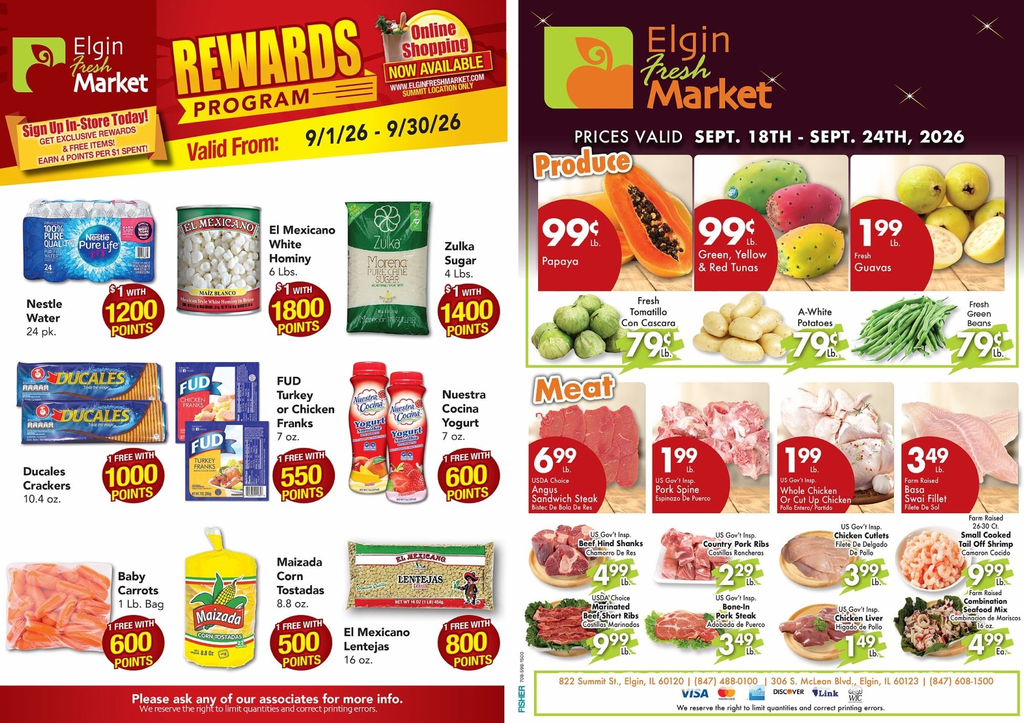 Elgin Fresh Market Weekly Ad September 18 - 24, 2026