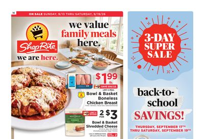 ShopRite (949 Beards Hill Rd, Aberdeen, MD) Weekly Ad September 18 - 24, 2026