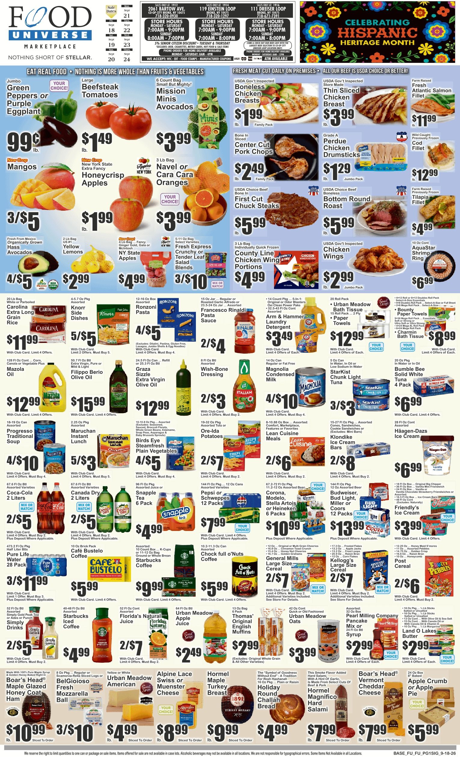Food Universe Weekly Ad September 18 - 24, 2026