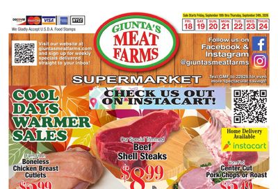 Giunta's Meat Farms Weekly Ad September 18 - 24, 2026