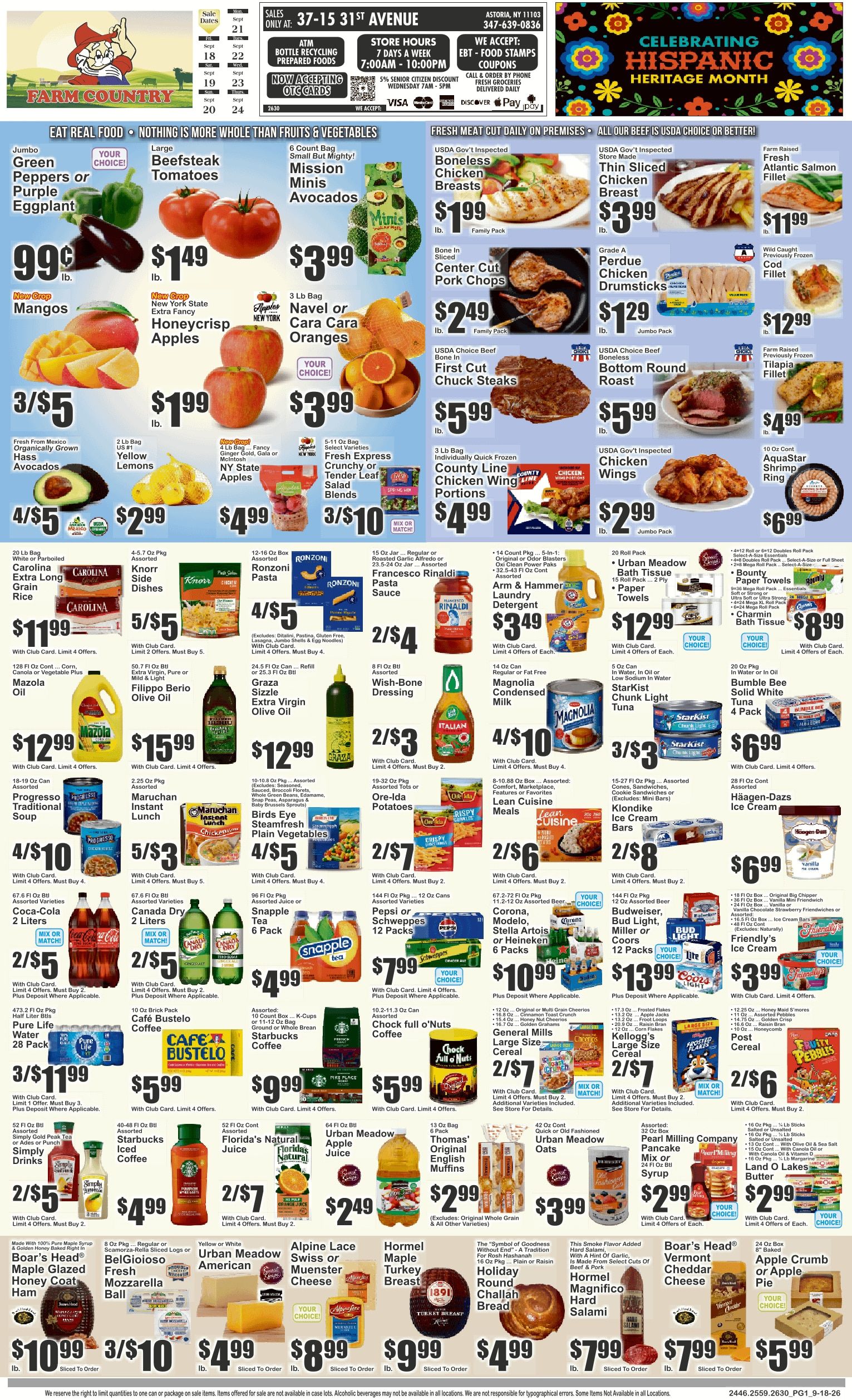 Farm Country (Astoria, NY) Key Food Weekly Ad September 18 - 24, 2026