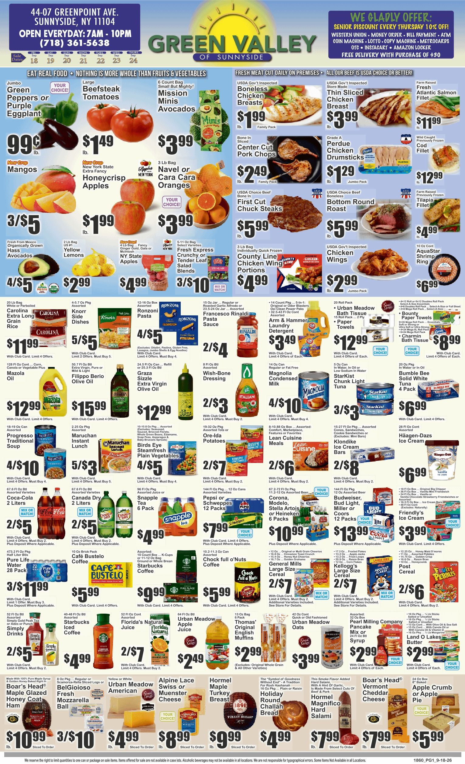 Green Valley Marketplace (44-07 Greenpoint Ave., Sunnyside, NY) Key Food Weekly Ad September 18 - 24, 2026