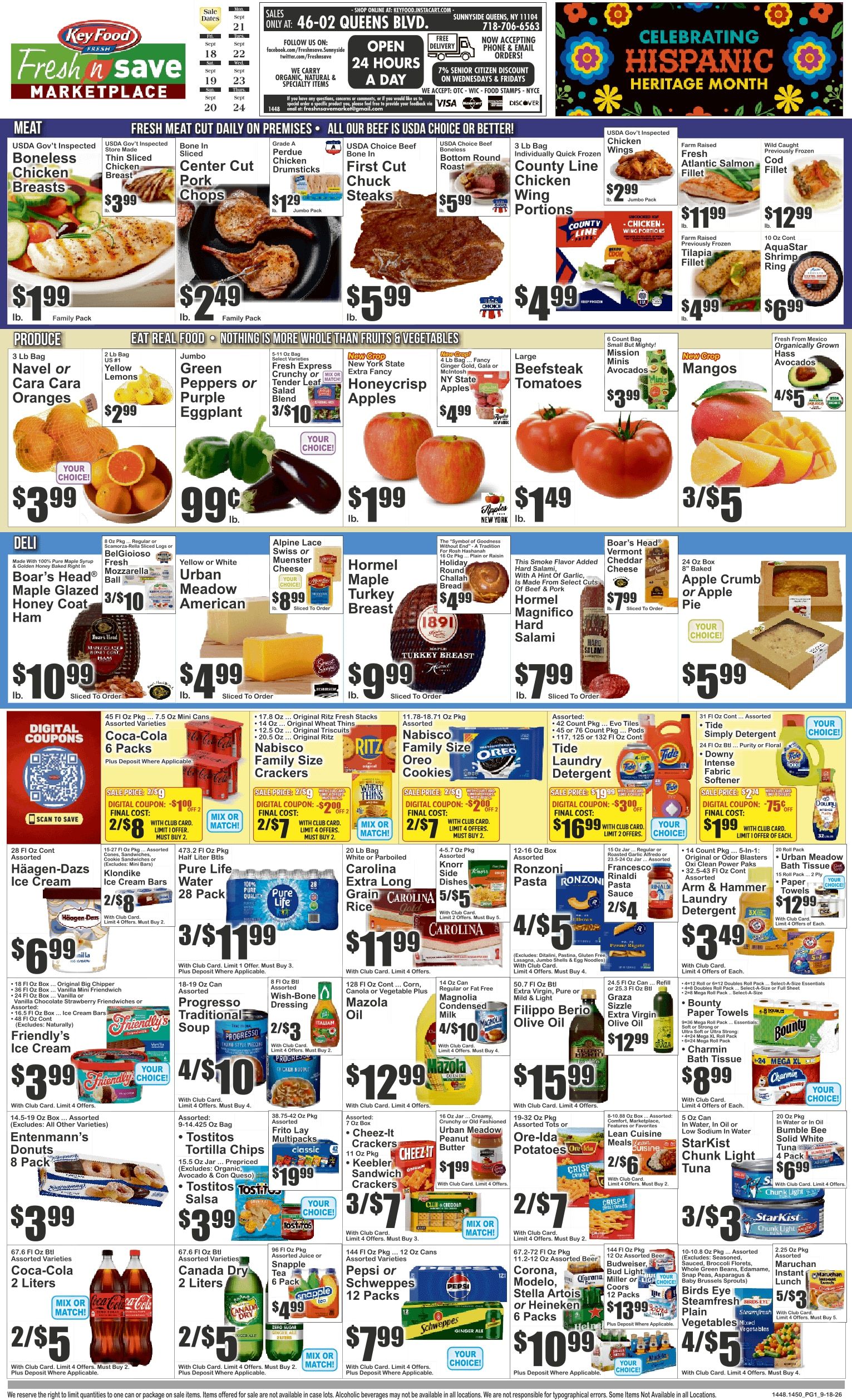 Fresh N Save Marketplace (Sunnyside, NY) Key Food Weekly Ad September 18 - 24, 2026