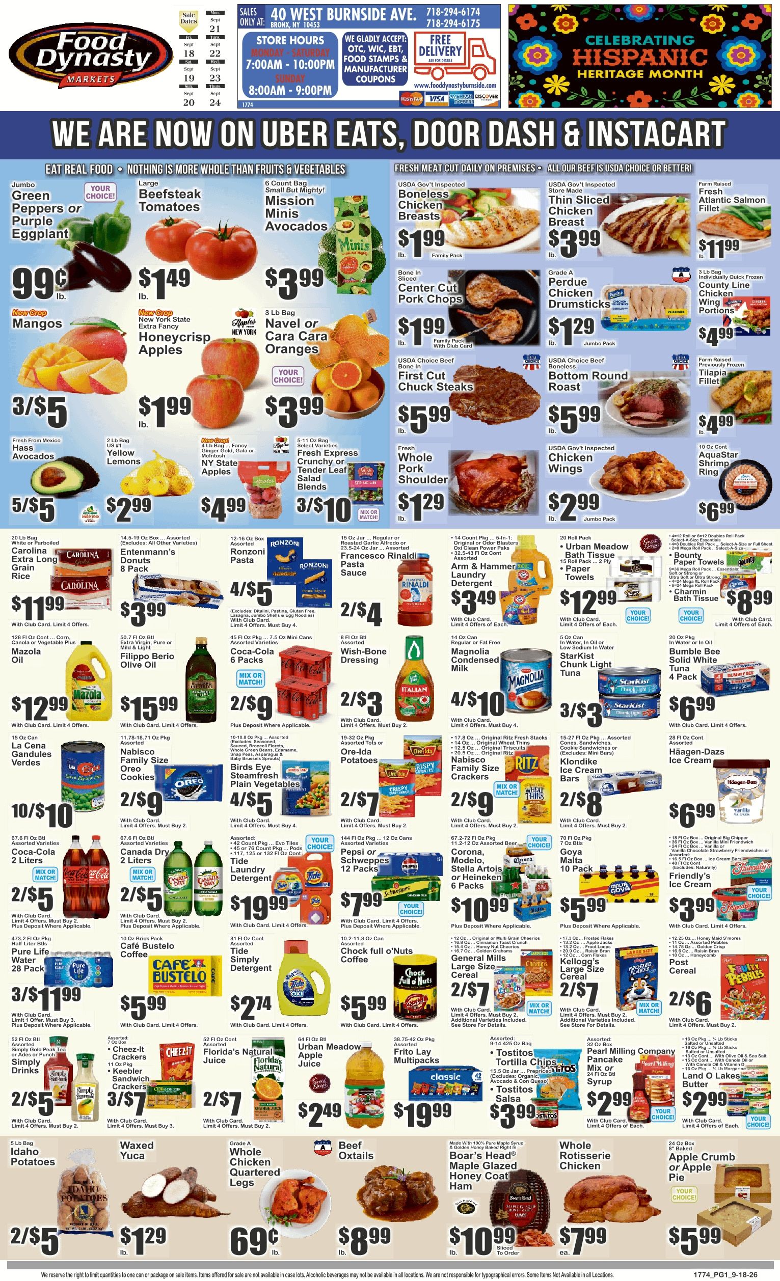 Food Dynasty (Bronx, NY) Key Food Weekly Ad September 18 - 24, 2026