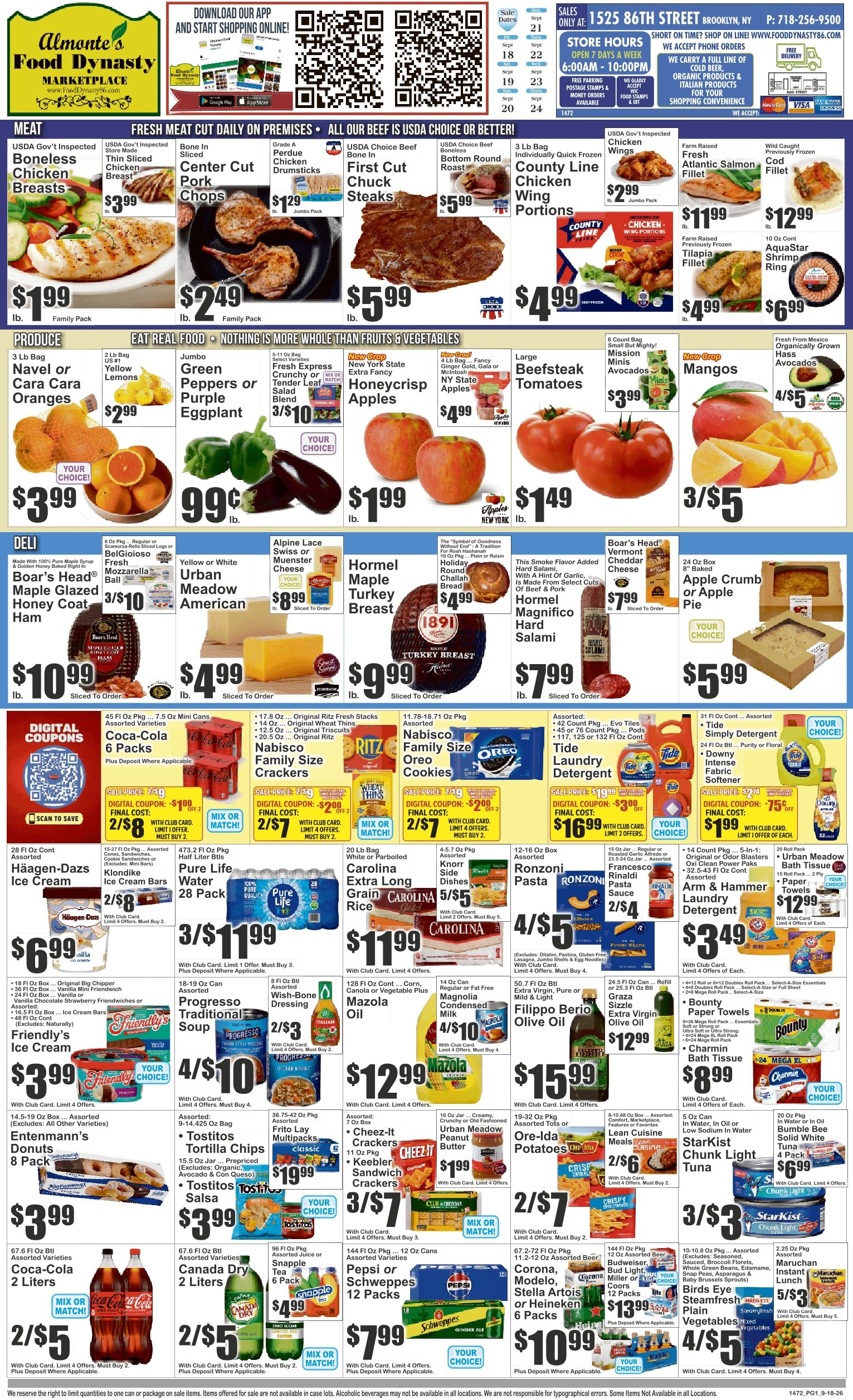 Food Dynasty (Brooklyn, NY) Key Food Weekly Ad September 18 - 24, 2026