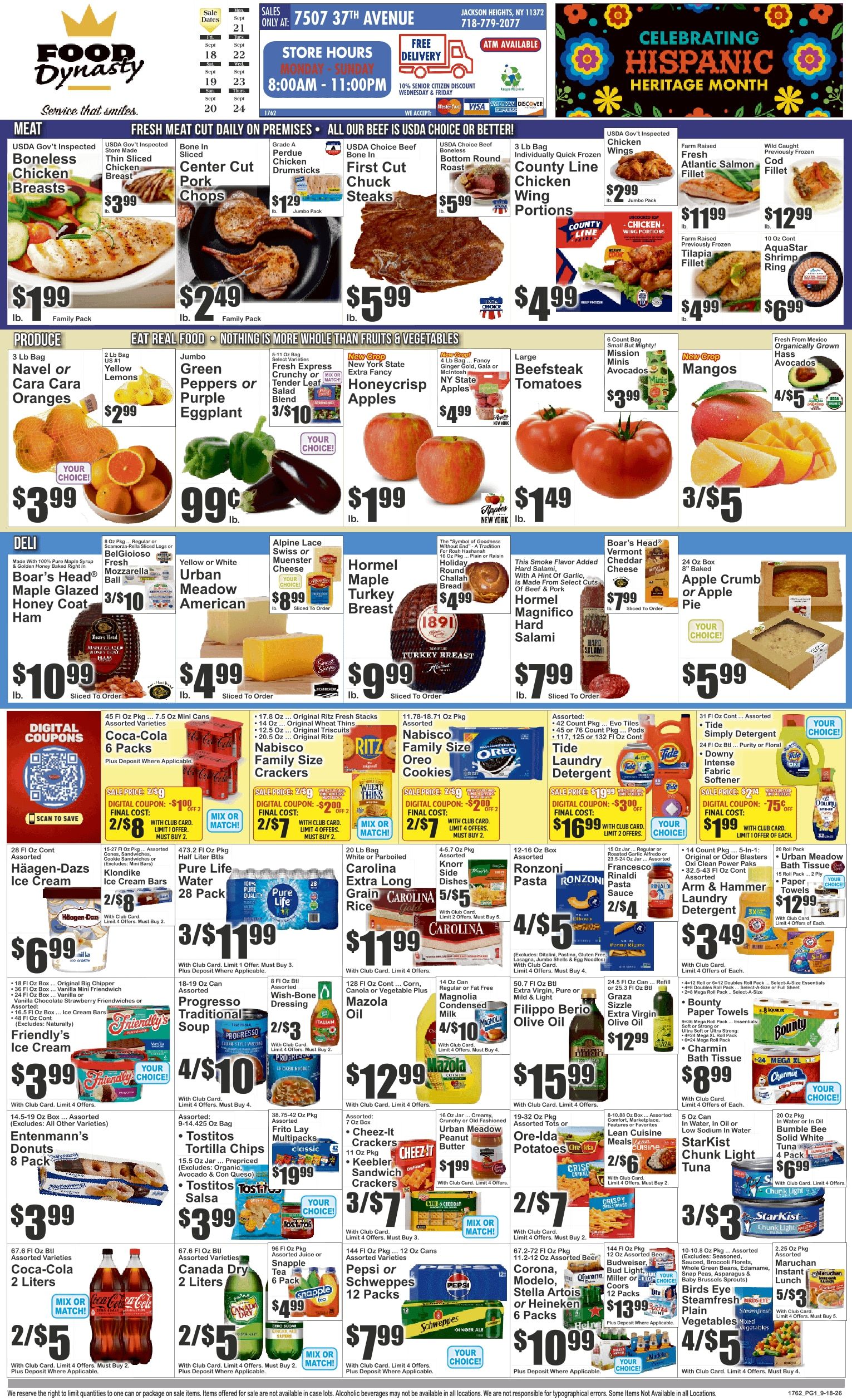 Food Dynasty (Jackson Heights, NY) Key Food Weekly Ad September 18 - 24, 2026