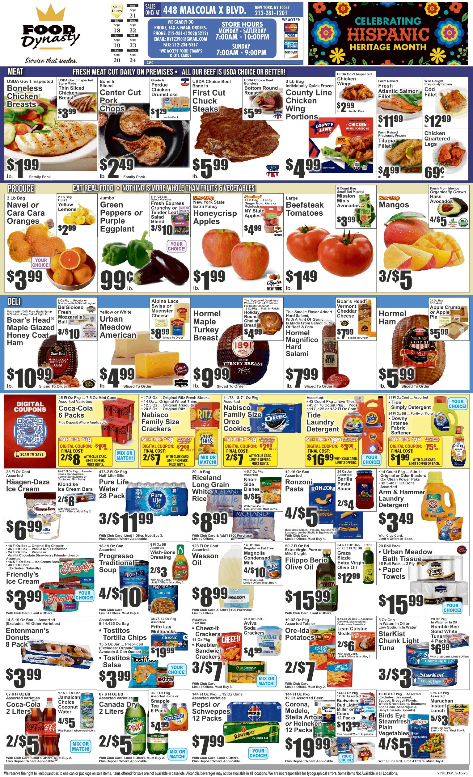Food Dynasty (New York, NY) Key Food Weekly Ad September 18 - 24, 2026